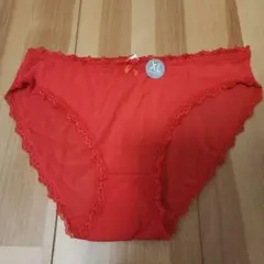 赤　ショーツ　パンツ　レディース　XL　大きいサイズ　シンプル　無地　還暦