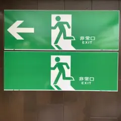 【値下げ】非常口 避難誘導 避難口用 誘導標識　レトロ