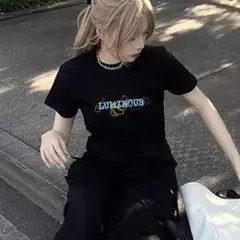 ブラック　ミニT ロゴ