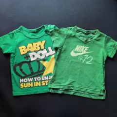 BABYDOLLNIKEEst.72半袖Tシャツ2枚セット80cm緑男の子2枚組
