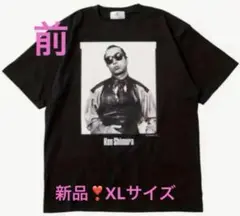新品未使用！世界の志村けん、黒コットンTシャツ　男女兼用　XL