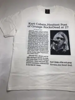 カートコバーン死亡記事90s ヴィンテージ Tシャツ バンド 映画 アニメ