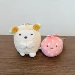 すみっコぐらし ひつじ しろくま ふろしき てのりぬいぐるみ マスコット 2個