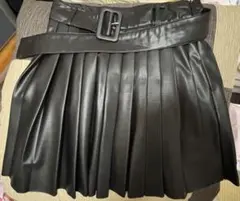 ZARA レザースカート　ベルト付き　XS