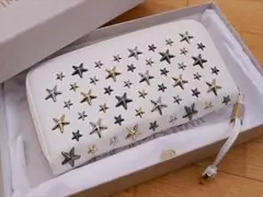 新品 *JIMMY CHOO ジミーチュウ* 長財布 スタッズ 箱付き