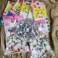 目玉シールセット 多様なサイズと色