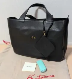 美品　Kitamuraキタムラ　トートバッグ　ポーチ付き＆新品印鑑ケース