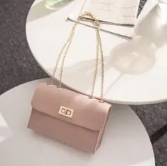 ピンク ショルダーバッグ 合成皮革