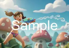 A4サイズアートポスター 1点もの 美女ポスター最高品質 E-J-７６