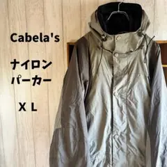 【Cabela’s】カベラス　ヴィンテージ 古着 ナイロンパーカーベージュXL