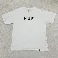 《状態良ビッグシルエット人気早い者勝ち》ハフtシャツhufホワイトビッグロゴ