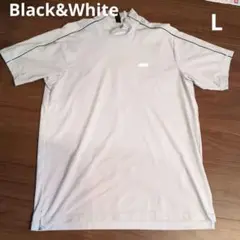 Black&White ブラックアンドホワイトモックネックシャツライトグレー L