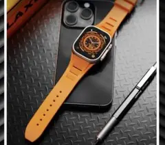 Apple Watch アップルウォッチ　ベルト　45mm オレンジ