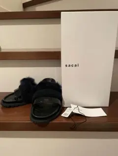 sacai ファーサンダル ビブラムソール 23.5㎝