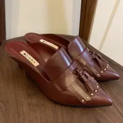 ダイアナ⭐︎タッセル付きミュール(ワインレッド24.5cm)