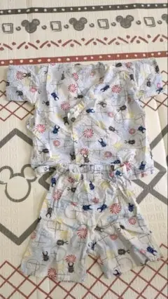 キャンディと虫のプリント 甚平 100cm