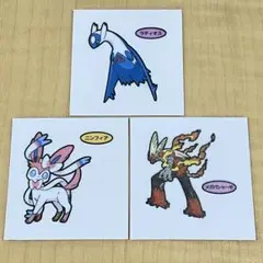 ポケモンシール　ポケモンパン　ニンフィア　ラティオス　メガバシャーモ