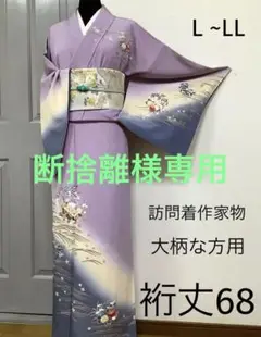 正絹訪問着作家物大きいサイズ L LL 。G(留袖、色無地、袋帯なども出品)