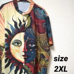 新品 アート太陽 シャツ 襟無し