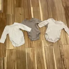 H&M オーガニックコットン長袖肌着3枚セット
