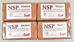 NSP モデリングクレイ Chavant mediumブラウン 油粘土 4個