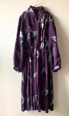vintage プリーツワンピース