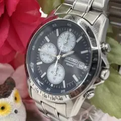 稼働品☆美品　SEIKOセイコー　クロノグラフ　メンズ腕時計