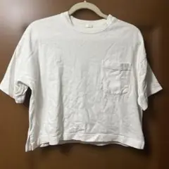 GUホワイト クロップド Tシャツ Sサイズ