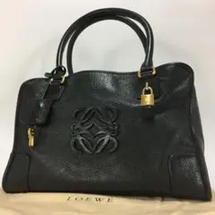 鍵・南京錠付✨ロエベ ハンドバッグ アマソナ 36 アナグラム レザー