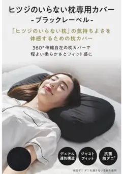ヒツジのいらない枕 枕カバー 単品 ブラックレーベル さらさらカバー 極柔専用①