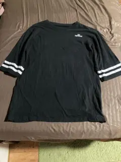 My Hair is BadマイヘアTシャツ★黒 L バックプリント付袖に2本線