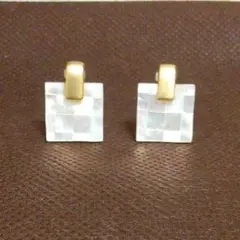 イヤリング シェル モザイク スクエア