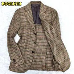 BOGLIOLI ウール 千鳥格子 チェック テーラードジャケット H3302V