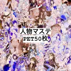 海外 人物 マスキングテープ フレークシール50枚 PETのみ①