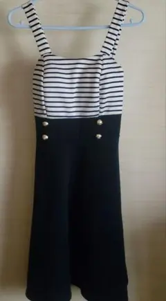 イタリア購入 ワンピース ノースリーブ ボーダー×ネイビー Sサイズ