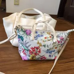 3way ショルダーバッグ 花柄バッグ 2つセット