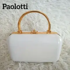 Paolotti パオロッティ ハンドバッグ アイボリー ゴールド レザー Paolotti パオロッティ ハンドバッグ アイボリー ゴールド