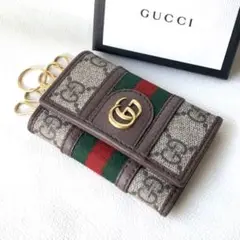 GUCCI オフディア キーケース GUCCI シェリー ライン スプリーム