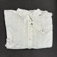 GU rokh ペプラムシャツ オフホワイト コットンレース