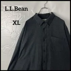 長袖シャツ　L.L.Beanエルエルビーン グレー　ハウンドトゥース　古着　XL