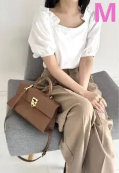 新品 mir..× neni コラボ パフスリーブ プルオーバー 白 Mサイズ