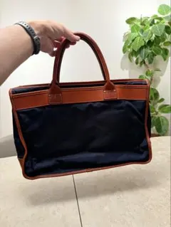 【美品】フェリージ　ブリーフケース　ネイビー
