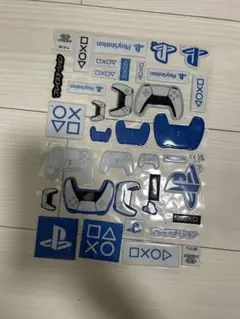 PS5 スキンシール 青と白