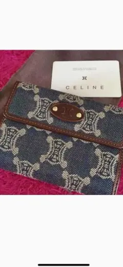 美品 正規品 セリーヌ デニムモノグラム財布