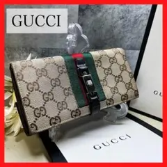 グッチ GUCCI 長財布 シェリーライン ggキャンバス ジャッキー 美品