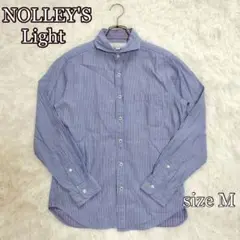 NOLLEY’S Lightストライプシャツ Mメンズ　切り替え　長袖　日本製