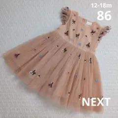 NEXT　花柄刺繍ドレスワンピース　12-18m86