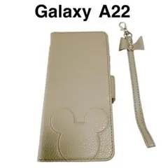 ☘️【Galaxy A22】手帳型ケース グレージュ カード収納