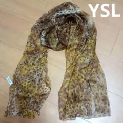 値下げ中✨ヴィンテージ❤️YSLシルク100%ロングシフォン大判スカーフ