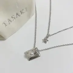 田崎真珠 TASAKI タサキ パール 2連 ネックレス 美品 シルバー925